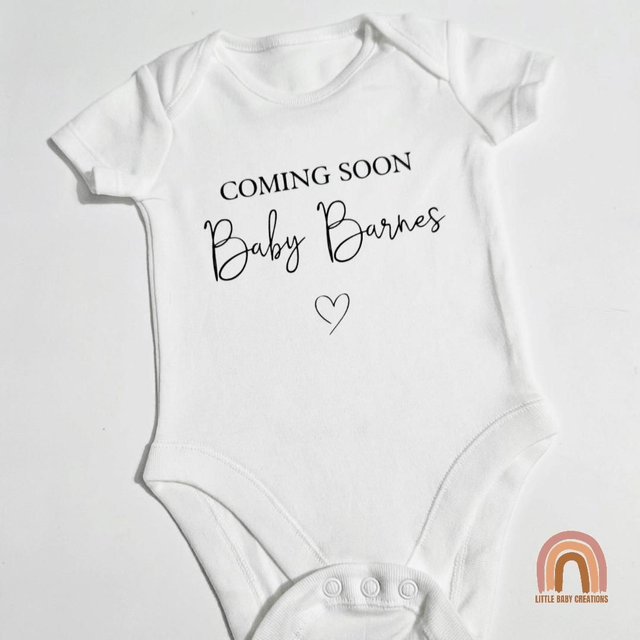 Baby announcement vest