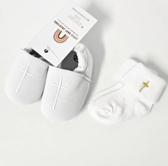 Christening soft shoes & socks