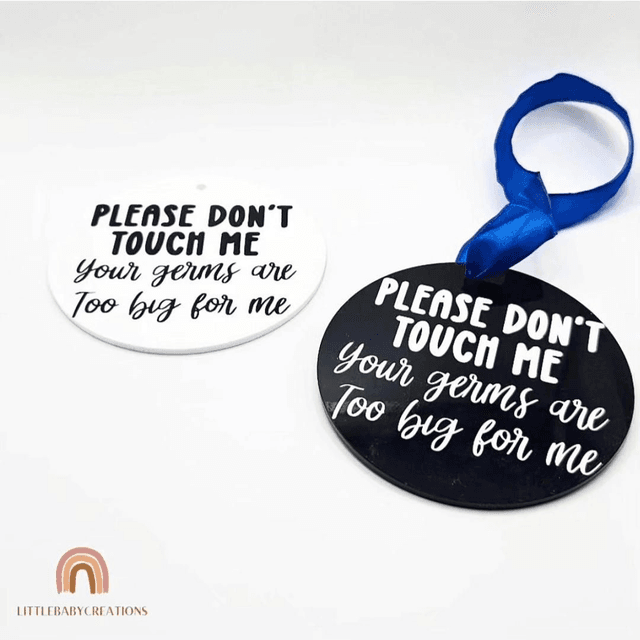 Don&#039;t touch me acrylic plaque