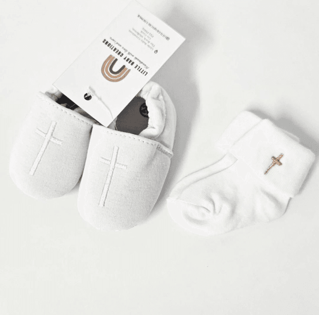 Christening soft shoes &amp; socks